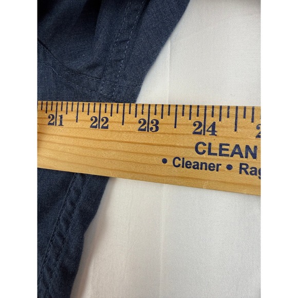 Hollister Men's Blue Button Down Long Sleeve Shirt Size L Casual Cotton Blend - Picture 7 of 8